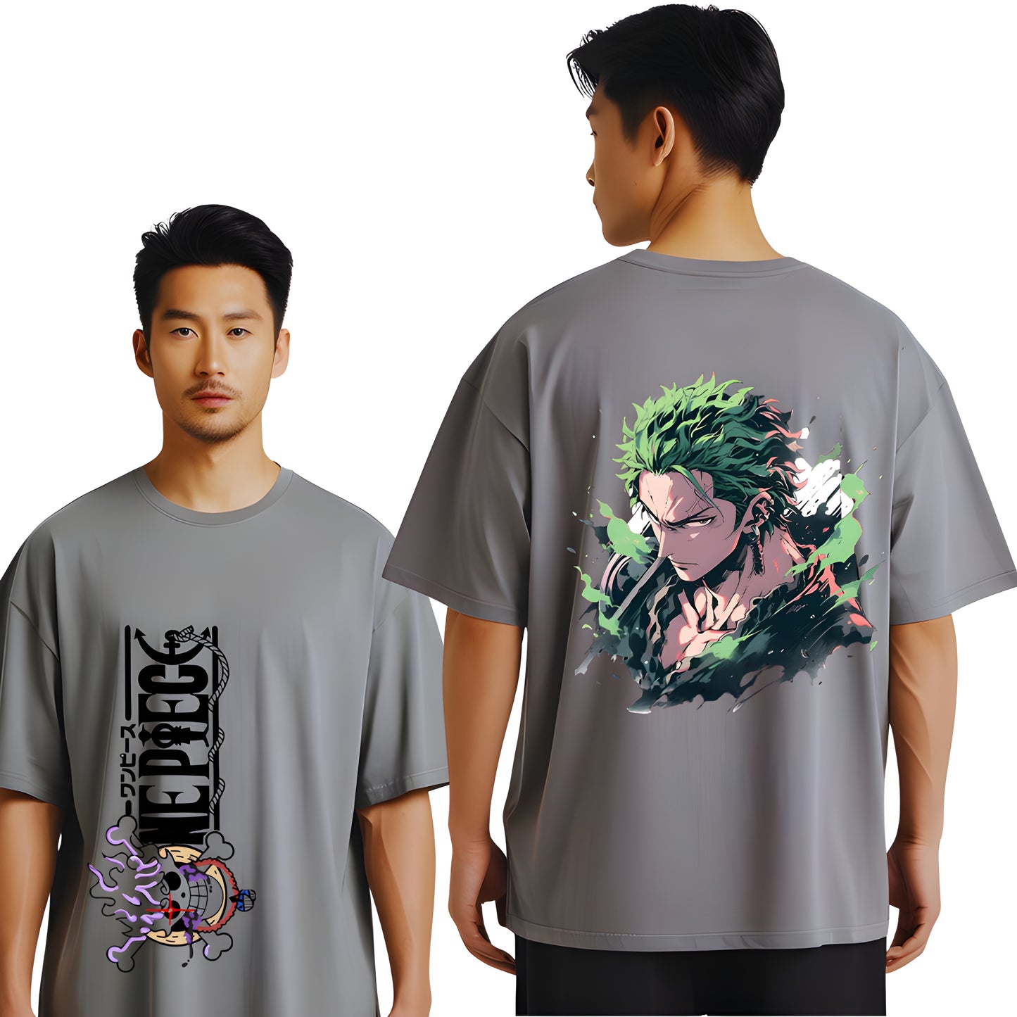 Anime Mens Oversized Printed T-shirt