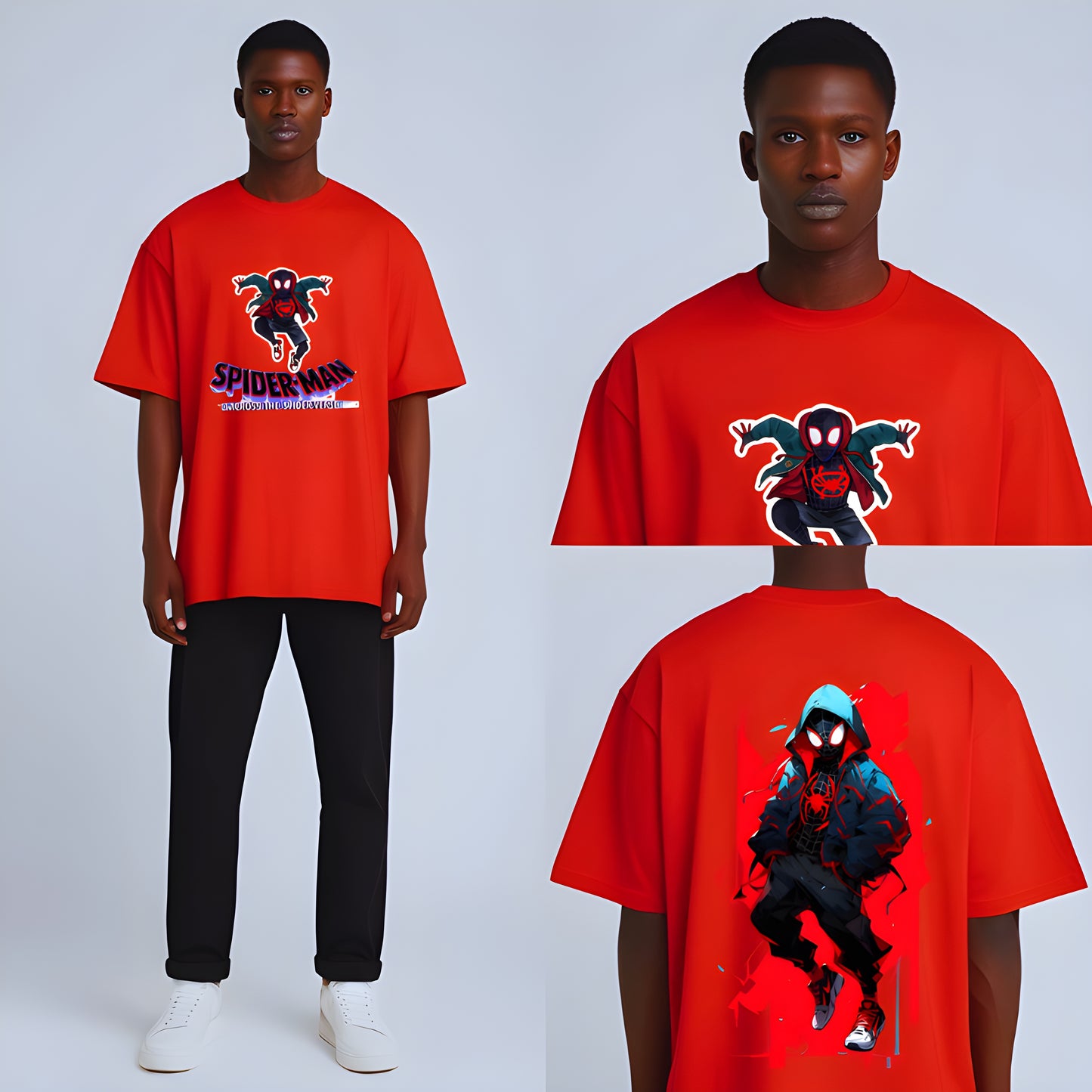 [ANT] Oversize Spiderman Printed T-shirt  100% Cotton and High Quality T-shirt