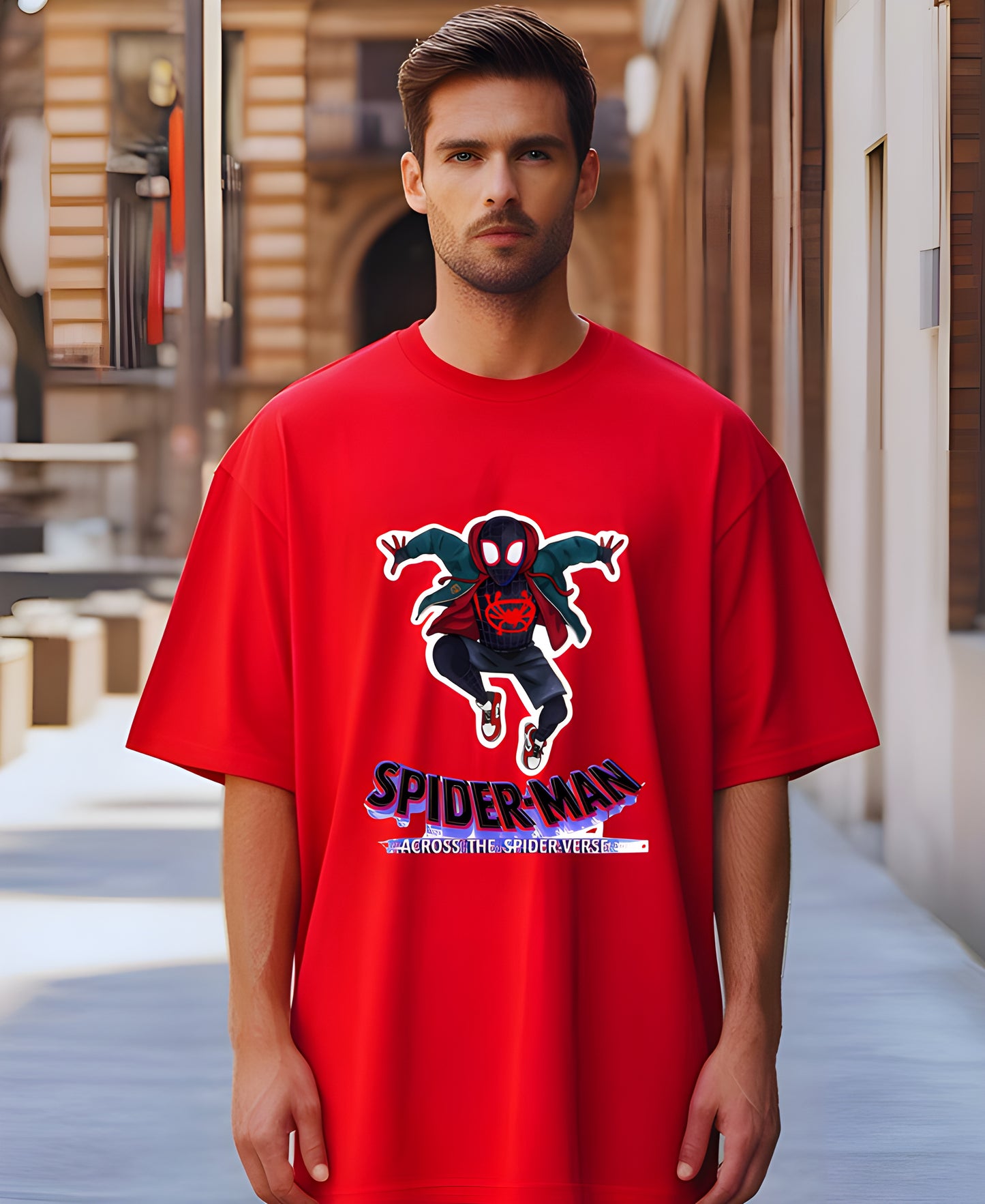 [ANT] Oversize Spiderman Printed T-shirt  100% Cotton and High Quality T-shirt