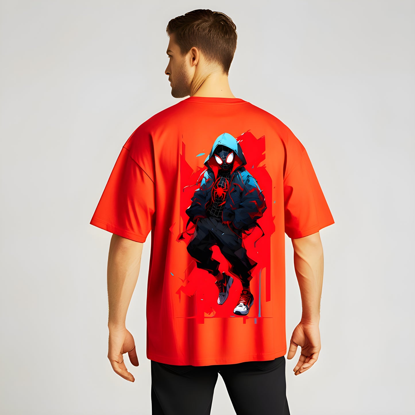 [ANT] Oversize Spiderman Printed T-shirt  100% Cotton and High Quality T-shirt