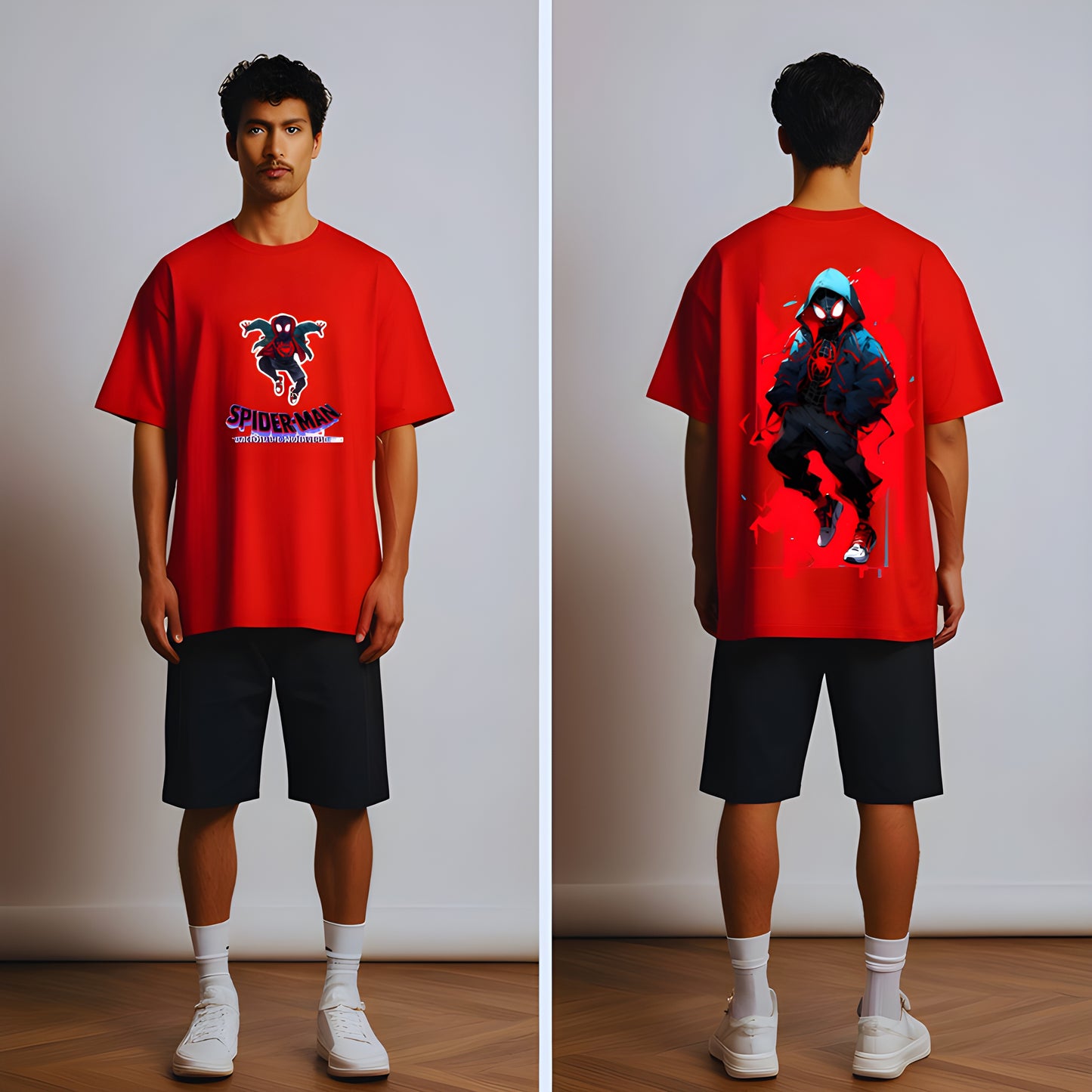[ANT] Oversize Spiderman Printed T-shirt  100% Cotton and High Quality T-shirt