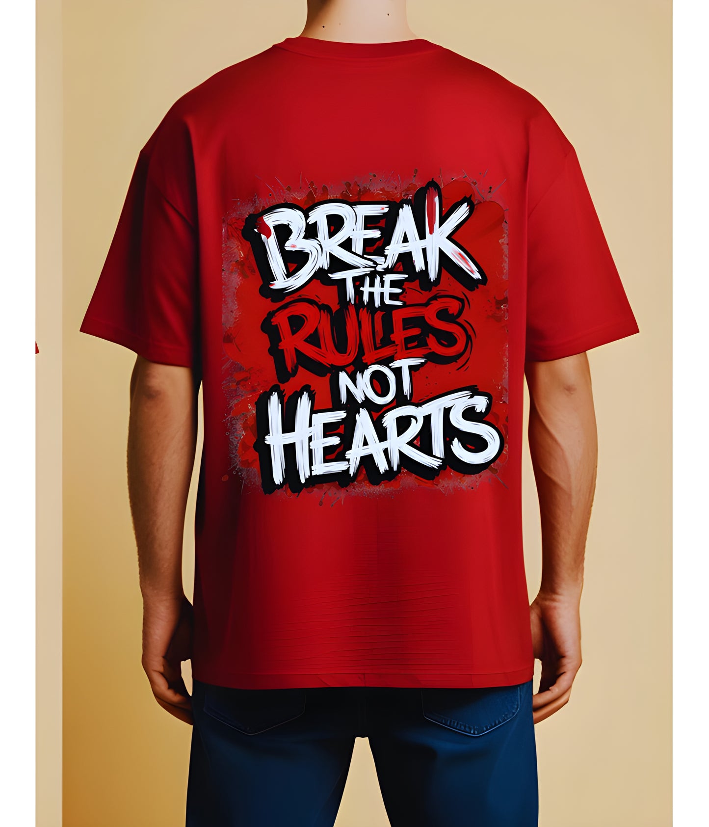 Mens Oversized Printed T-shirt size L