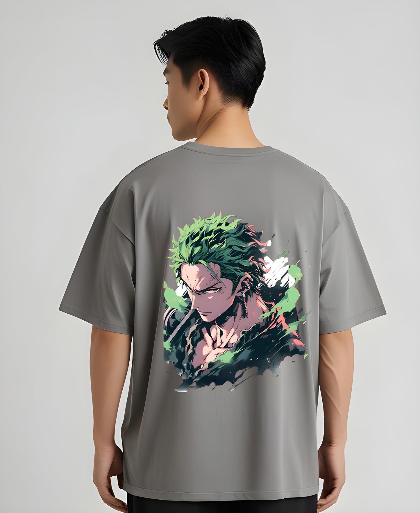 Anime Mens Oversized Printed T-shirt